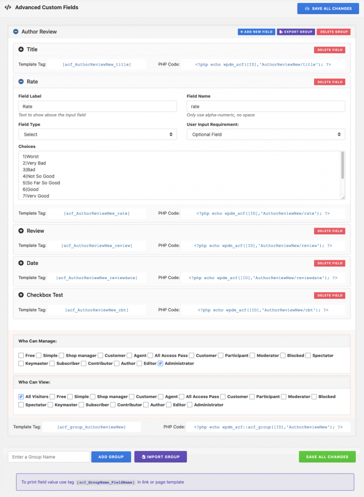 Advanced Custom Fields for WordPress Download Manager