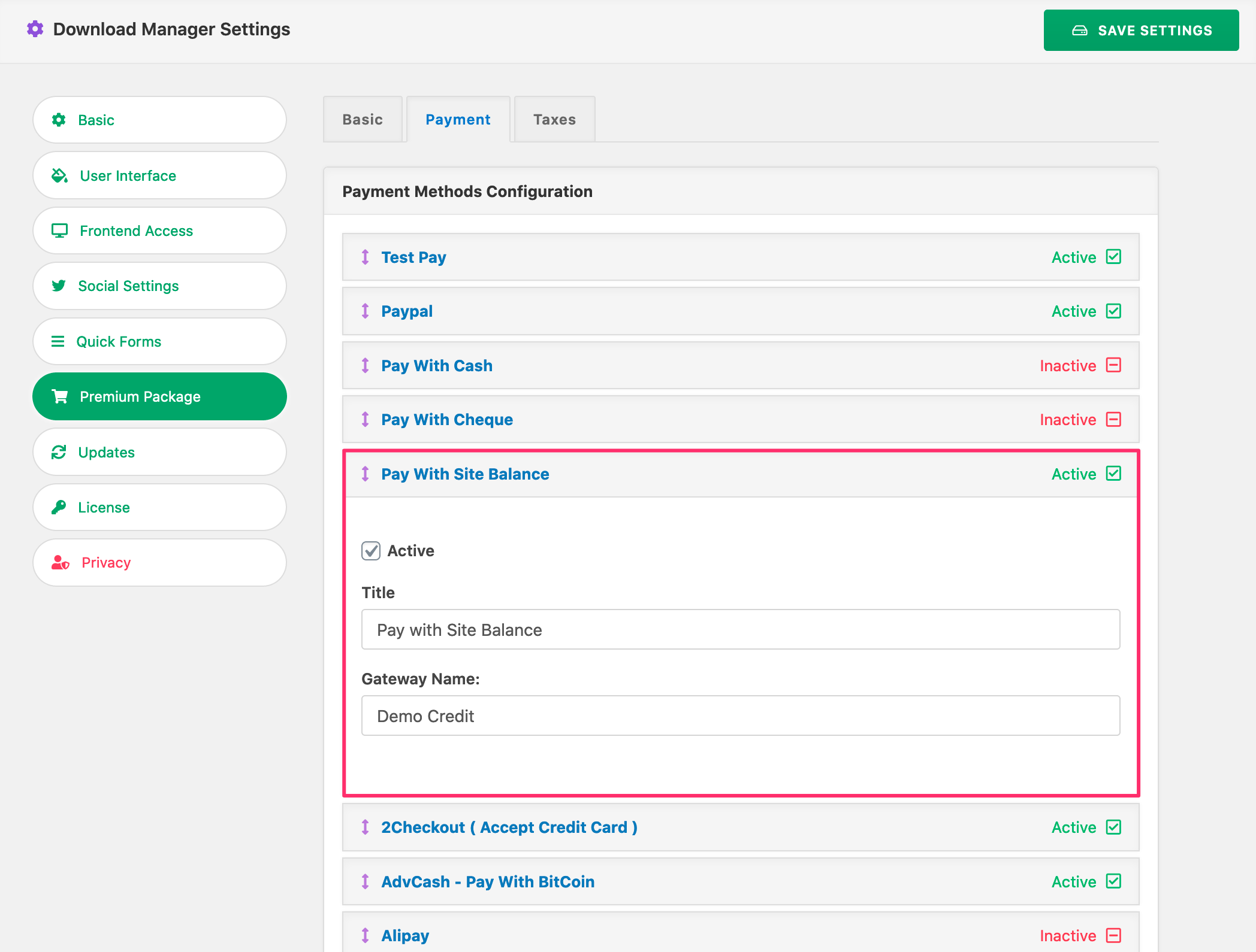 Pre-Paid Credit Payment Gateway