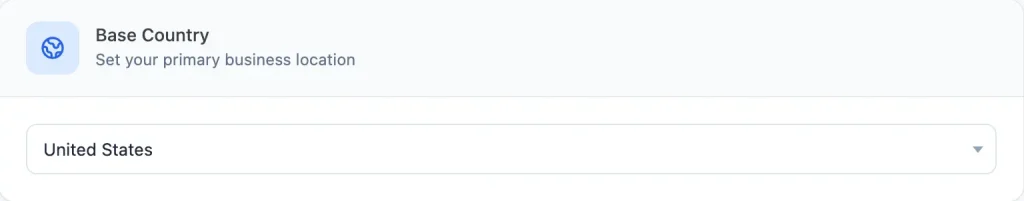 Premium Package Base Country Settings