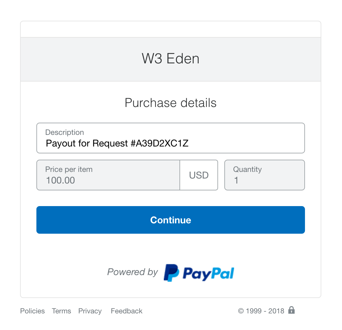Process Payout Request - PayPal Checkout
