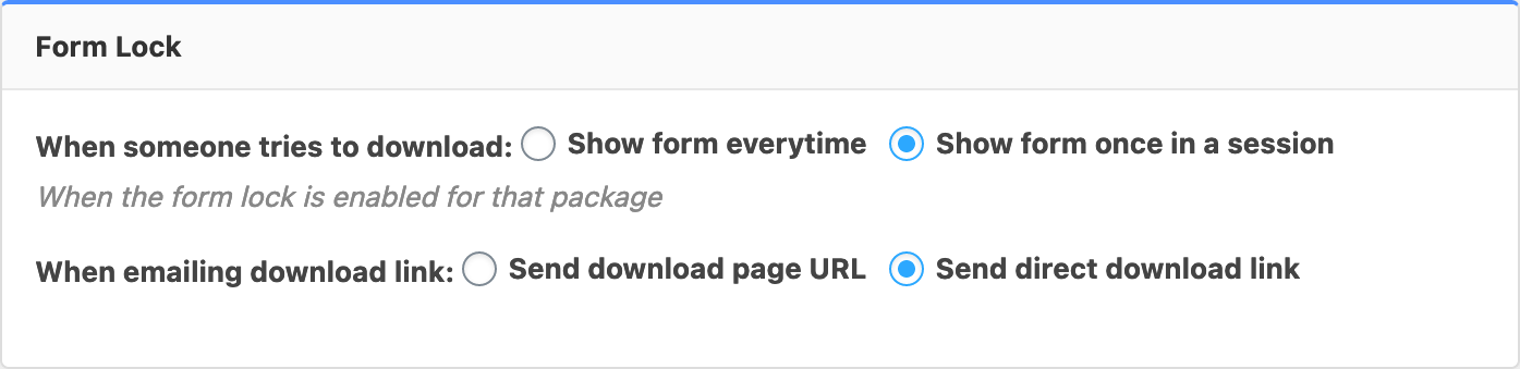 Form Lock Page and Donload Option - WordPress Download Manager