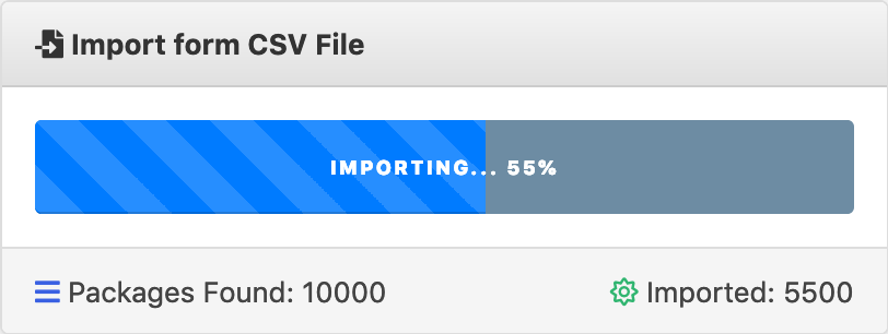 CSV File Import in Progress - WordPress Download Manager