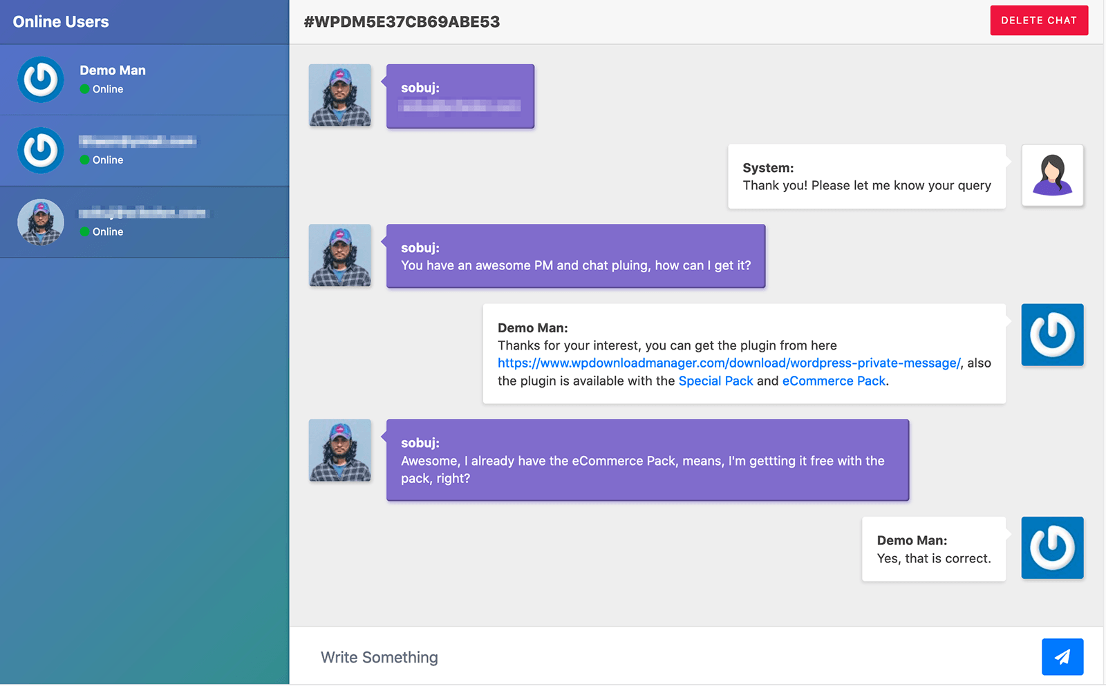 Agent Window - WordPress Private Chat Session Manager