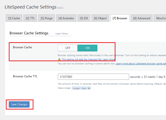 fix leverage browser caching with LiteSpeed cache