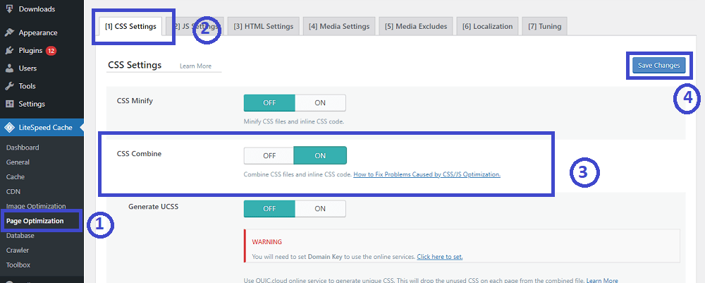 Optimize CSS delivery with LiteSpeed Cache