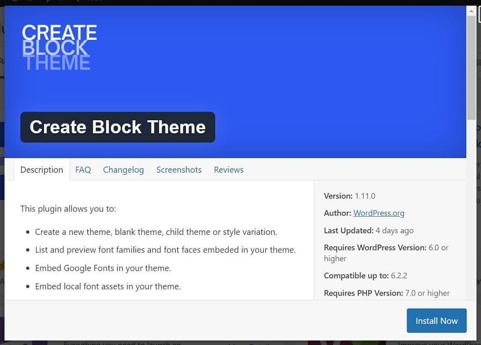  create wordpress block theme