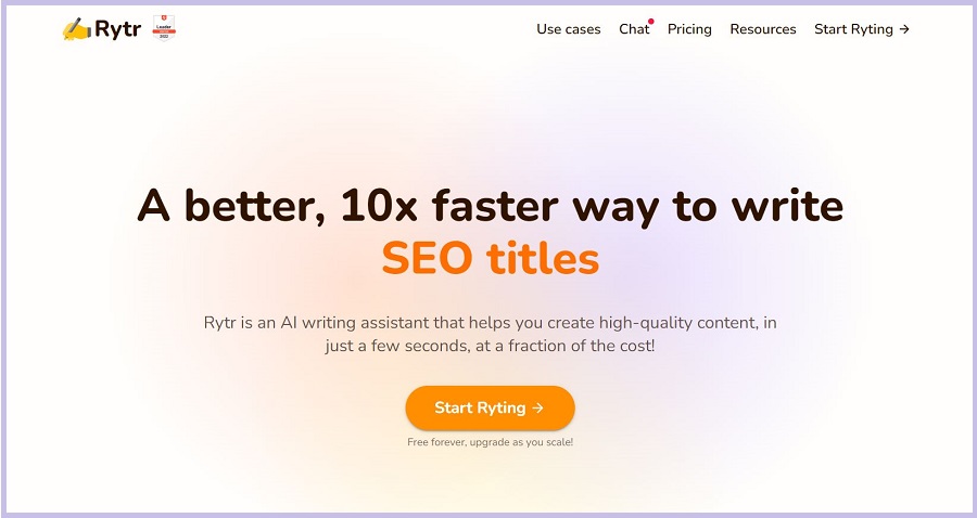Ryter ai content writing tool
