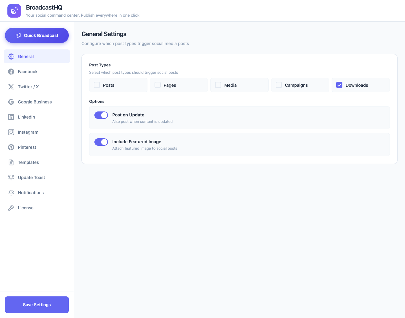 BroadcastHQ Dashboard