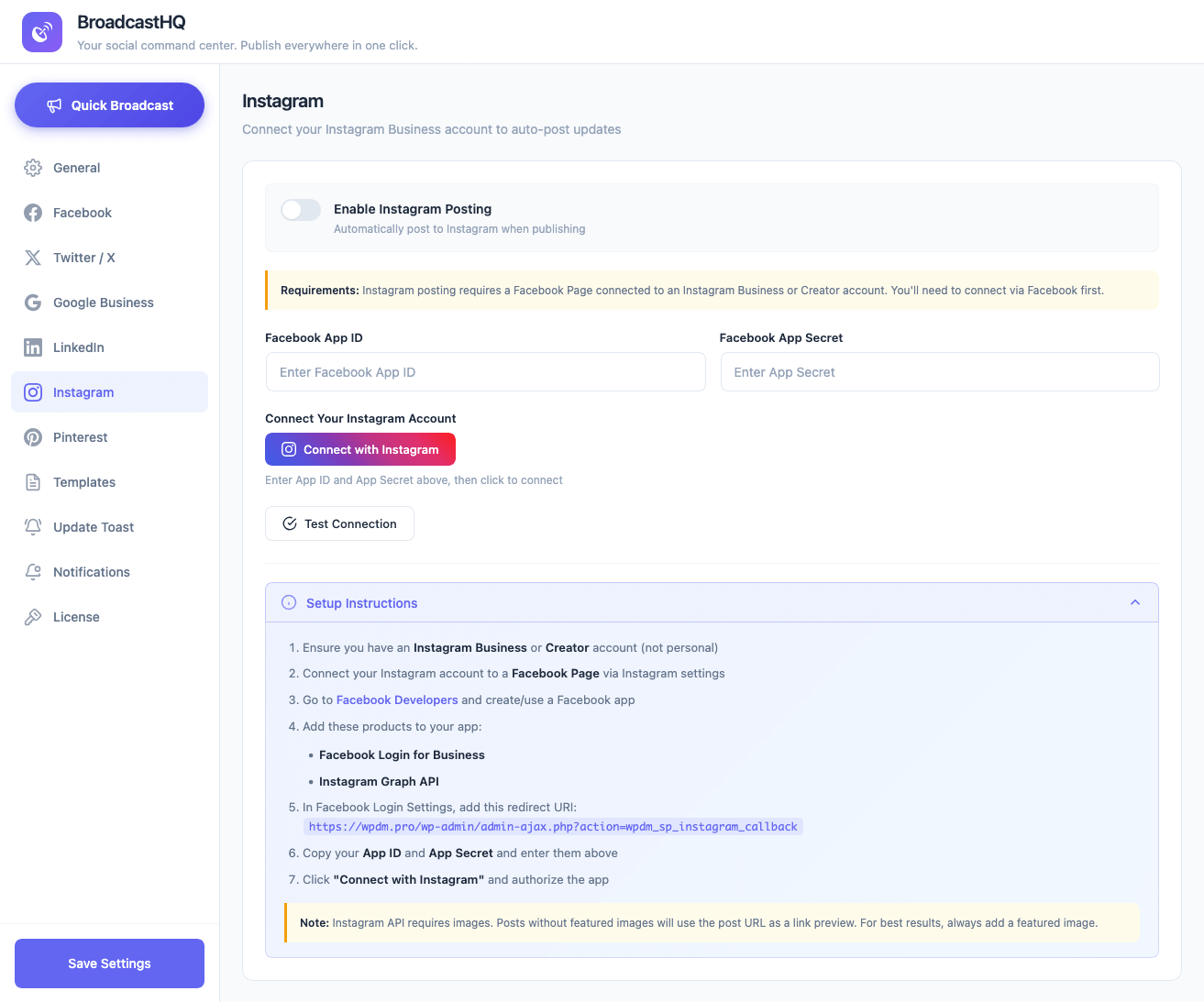 Broadcast HQ - Instagram