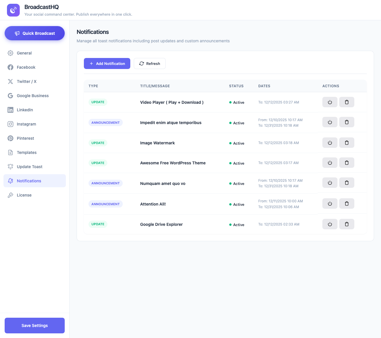 Notification Manager