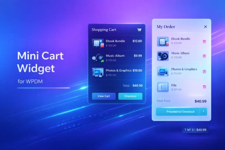 WPDM Mini Cart Widget