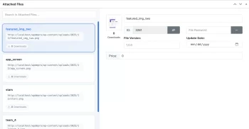 WordPress Download Manager Pro - Attached Files