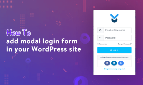 How to add modal popup login form in your WordPress site